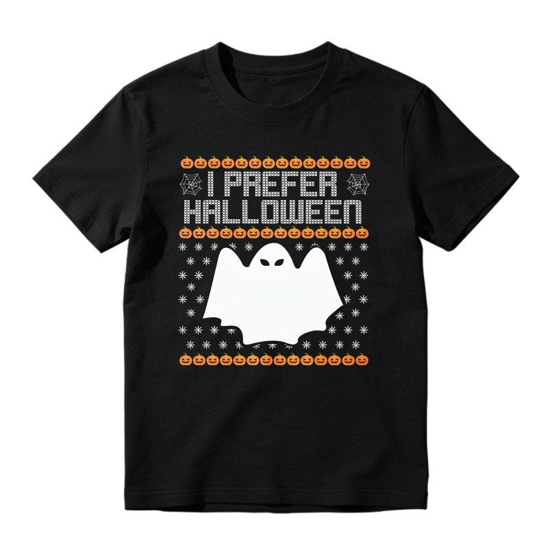 I Prefer Halloween Ghost Pumpkin Pattern Unisex Classic T-shirt