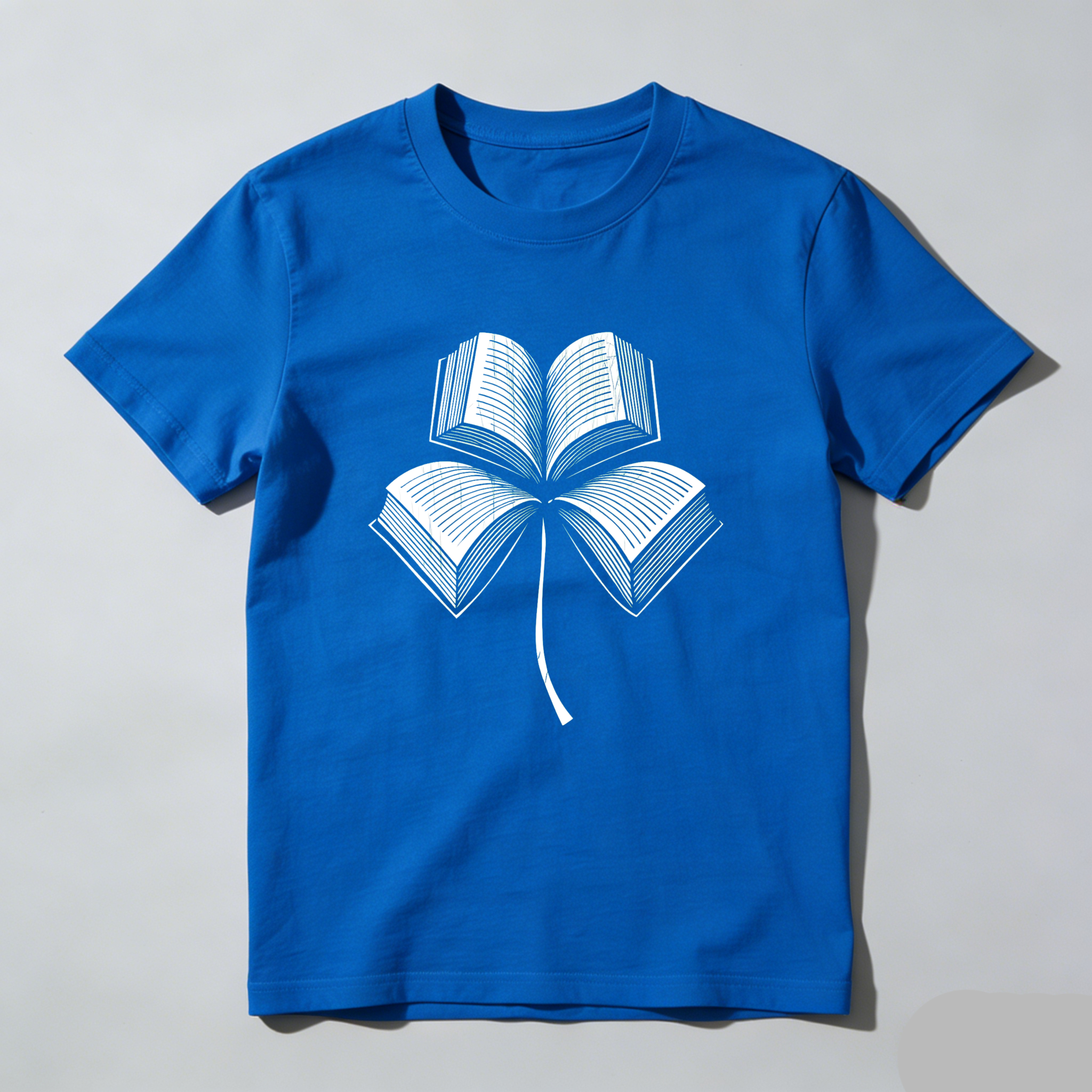 Wardrobecart Book Pages Form Clover Shape tshirt