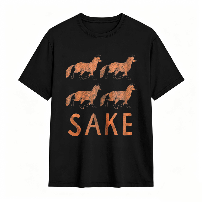 Four Fox Sake Funny Graphic Novelty Tee