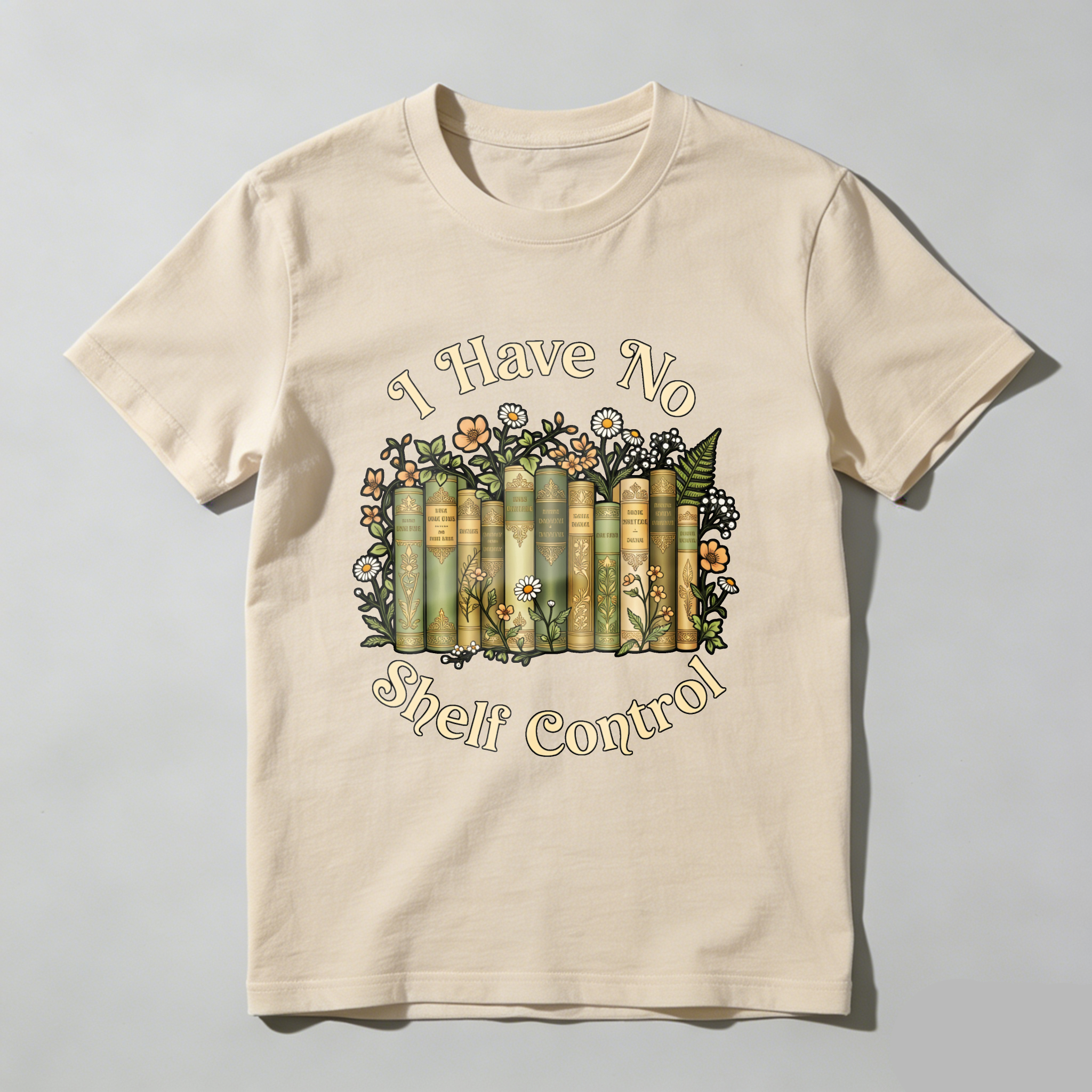 Wardrobecart I Have No Shelf Control Bookshelf Floral Design Unisex Classic T-shirt