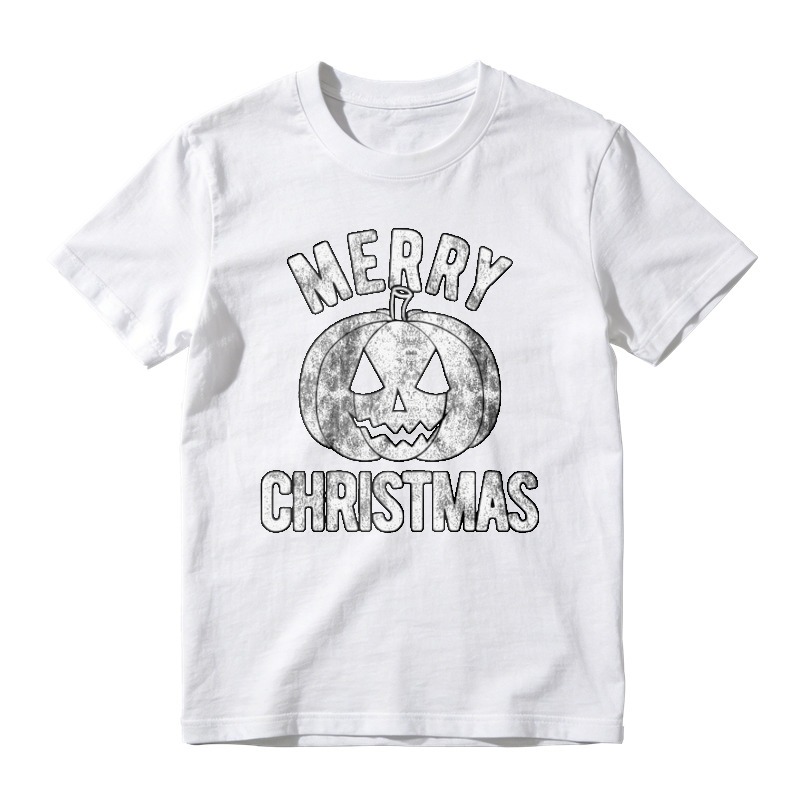 Merry Christmas Pumpkin Jack O Lantern Funny Holiday Graphic T-shirt