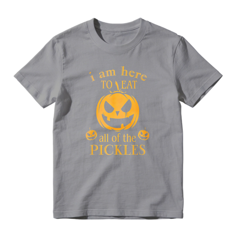 I Am Here To Eat All Of The Pickles Halloween Pumpkin Unisex Classic T-shirt