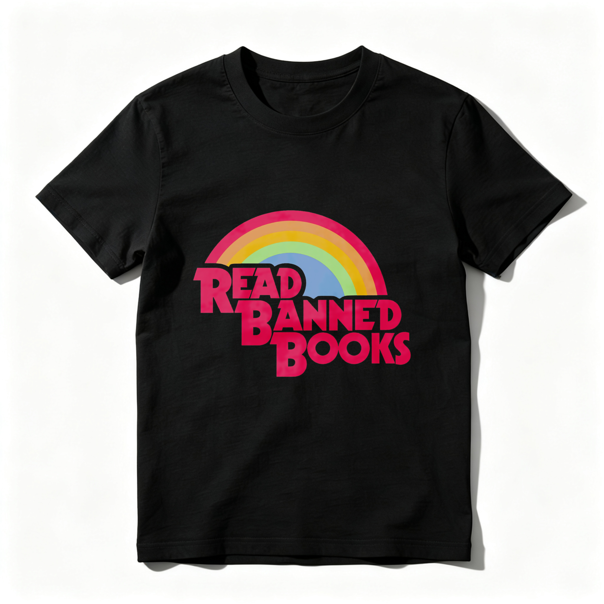 Wardrobecart Read Banned Books Rainbow Design Tshirt