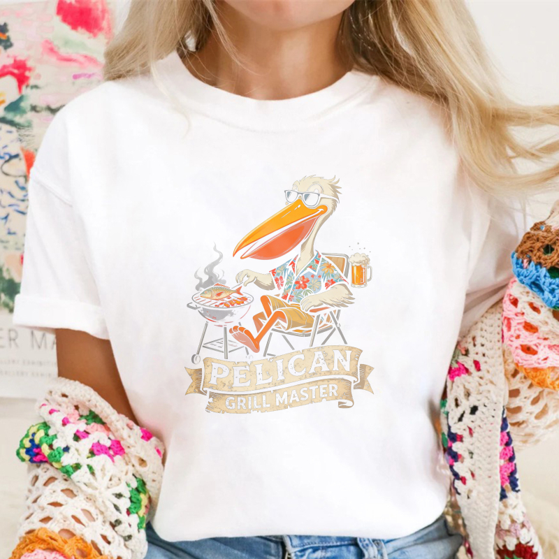 Pelican Grill Master Funny Bird With Sunglasses And Beer Unisex Classic T-shirt