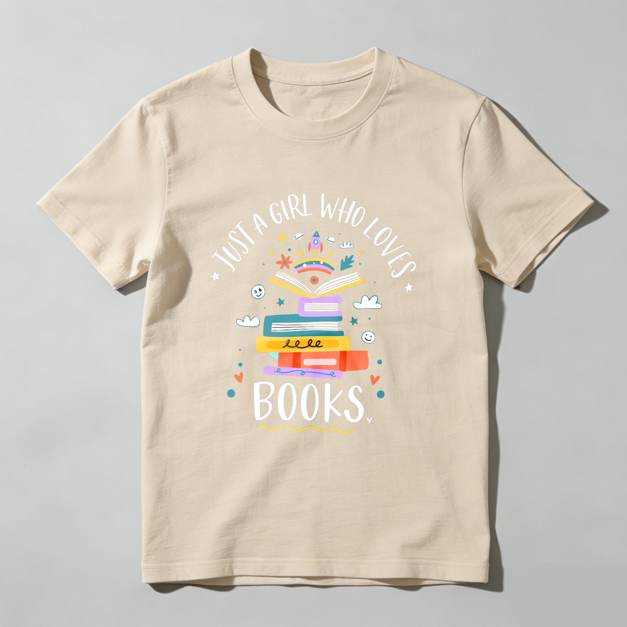 Wardrobecart Just A Girl Who Loves Books Tshirt(2)