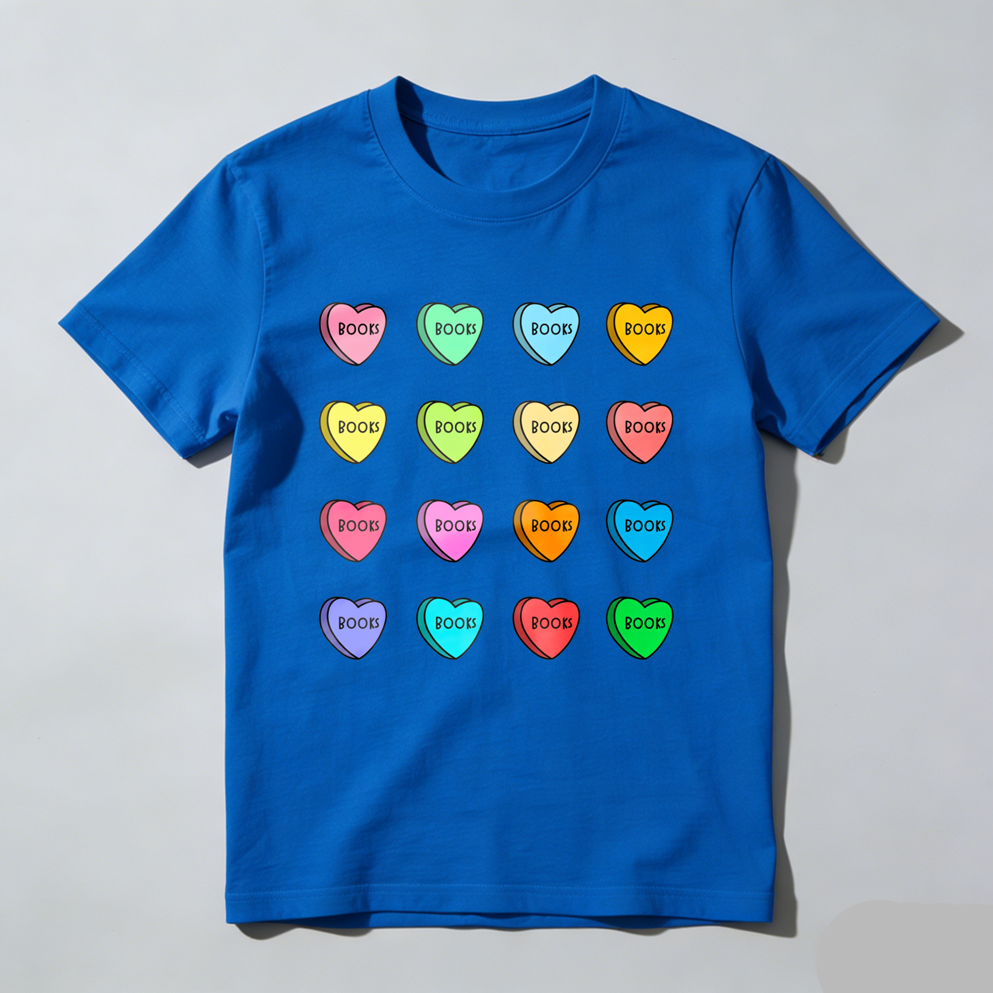 Wardrobecart Colorful Hearts With Word Boob Tshirt