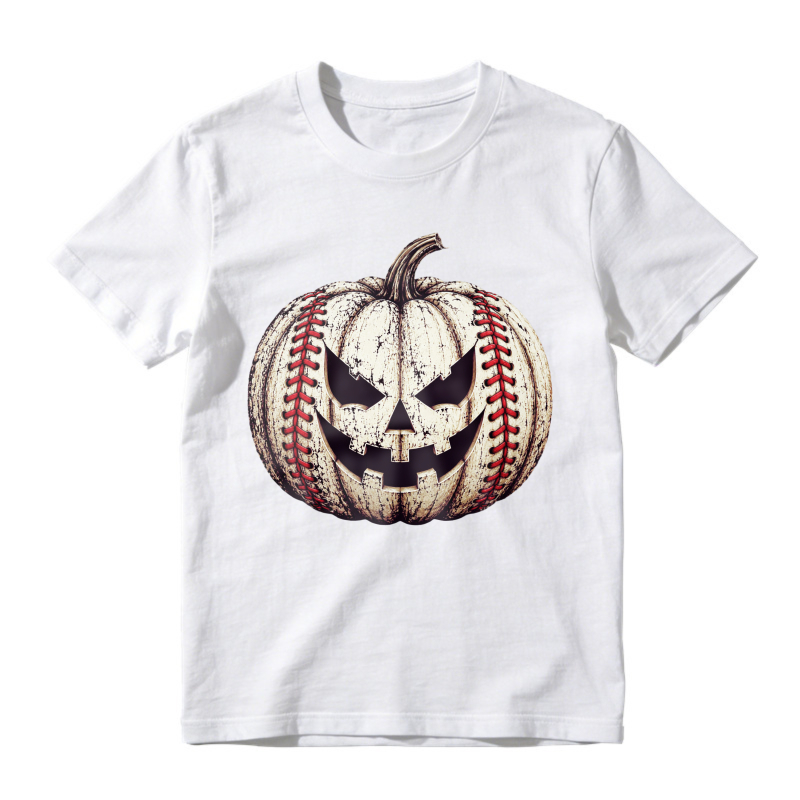 Baseball Pumpkin Face Graphic, Unisex Classic T-shirt