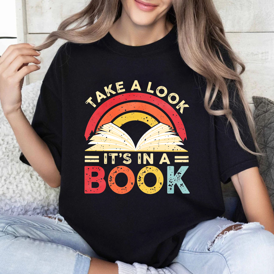 Wardrobecart Take A Look Its In A Book Tshirt