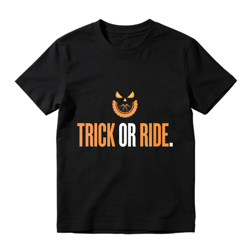 Halloween Trick Or Ride Pumpkin Bicycle Graphic Unisex Classic T-shirt
