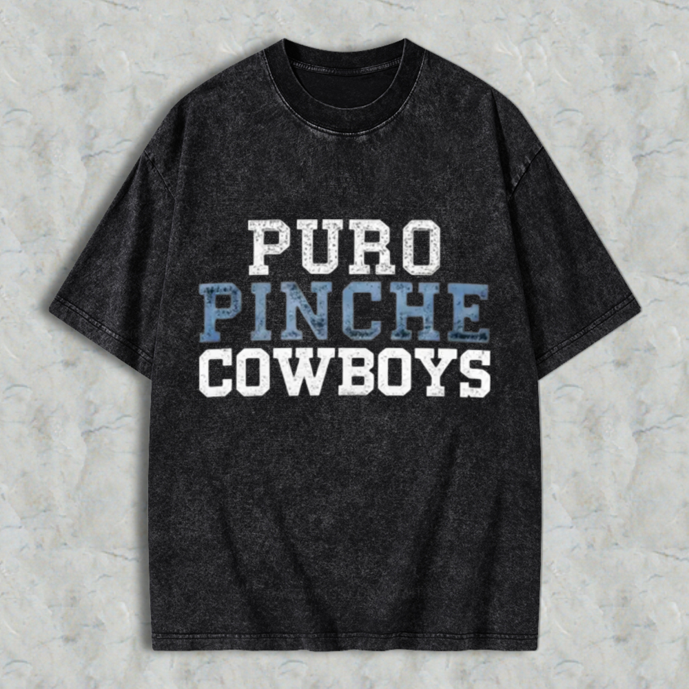 Puro Pinche Cowboys Men's Washed T-shirt