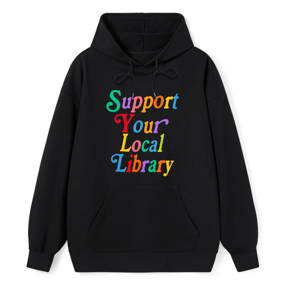 Wardrobecart Support Your Local Library Unisex Classic Hoodie