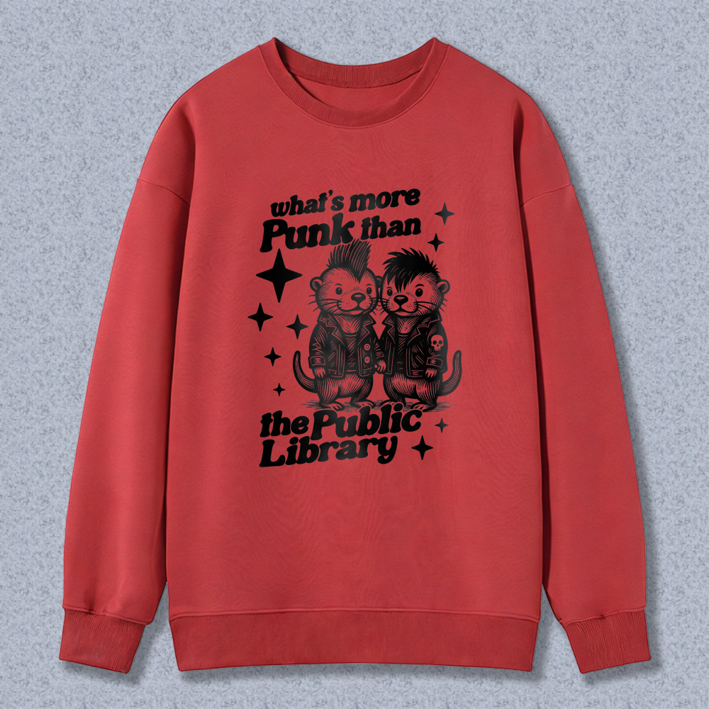 Wardrobecart What's More Punk Than The Public Library Cats Unisex Classic Sweatshirt