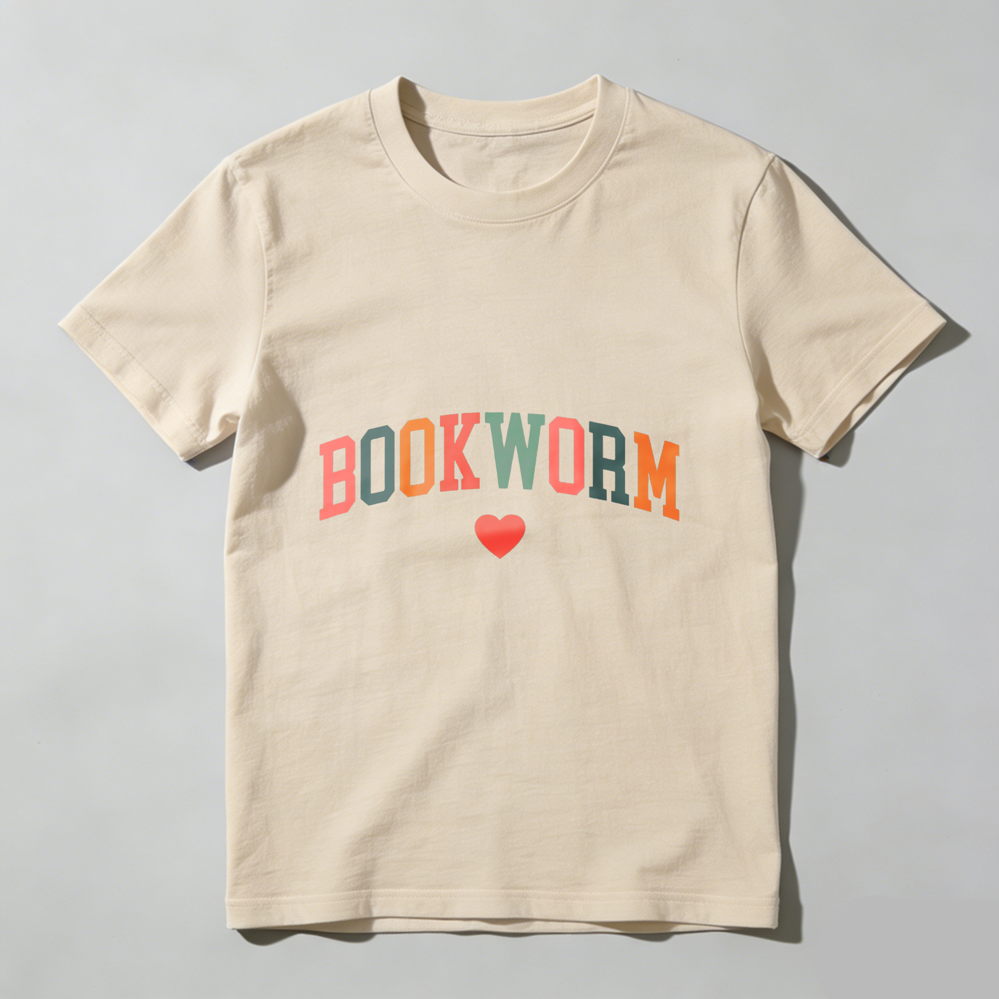 Wardrobecart Bookworm Heart Print Design Tshirt