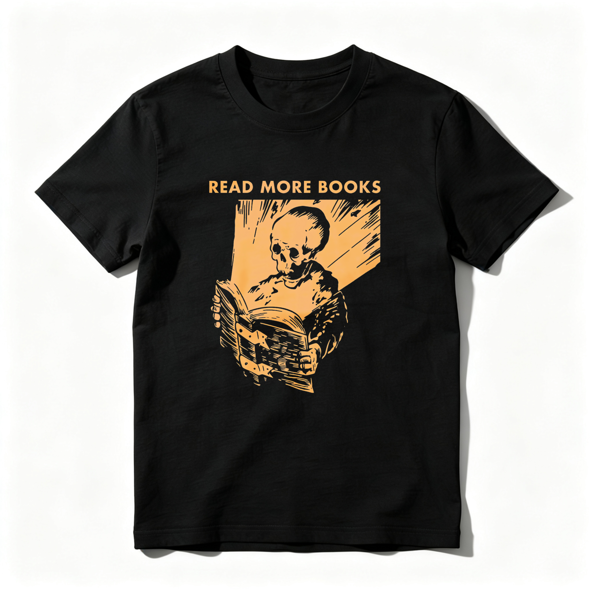 Wardrobecart Read More Books Skull Reading Book Tshirt