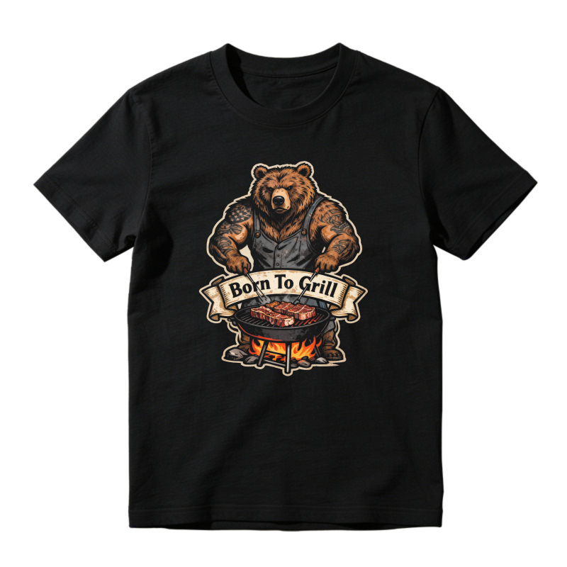 Born To Grill Bear Barbecue Unisex Classic T-shirt