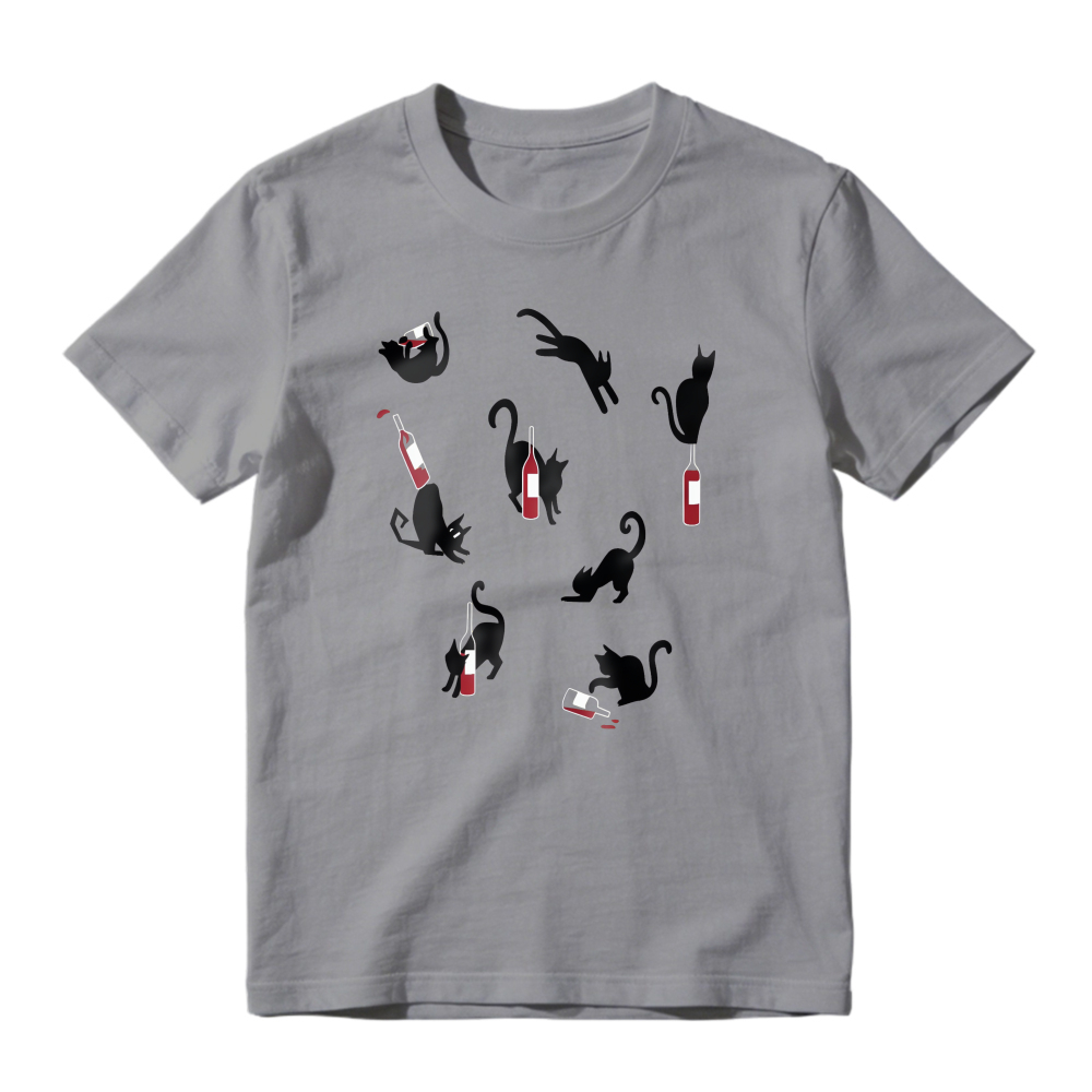 White Cats Playing With Red Nail Polish Bottles, Unisex Classic T-shirt