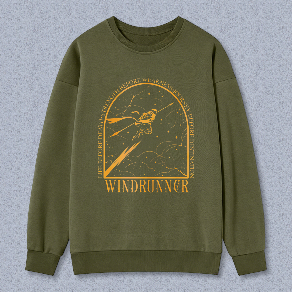 Wardrobecart Windrunner Sky Adventure With Mountain And Clouds Design Unisex Classic Sweatshirt