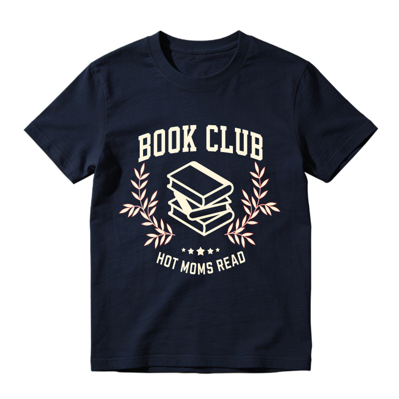 Wardrobecart Book Club With Books And Laurel Wreath Design Unisex Classic T-shirt