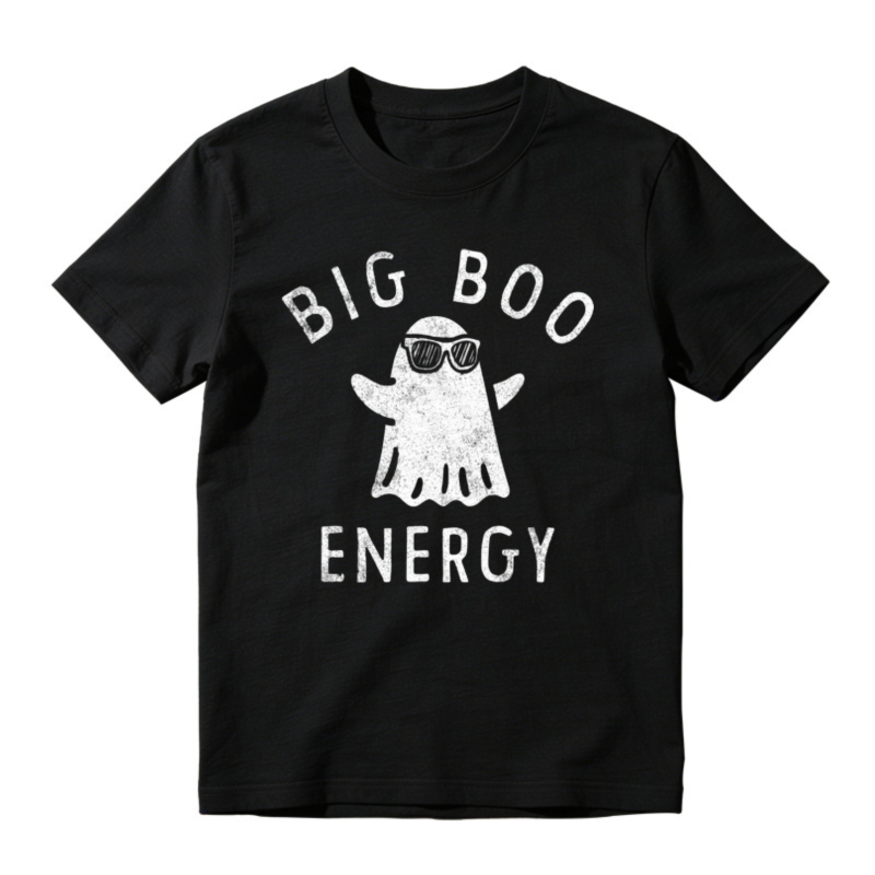 Big Boo Energy Funny Ghost With Sunglasses Graphic T-shirt