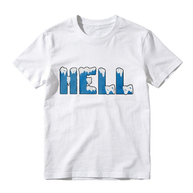 Mell Blue Icy Text Graphic T-shirt