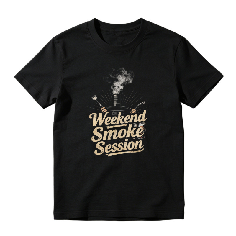 Weekend Smoke Session With Pipe And Smoke Graphic Unisex Classic T-shirt