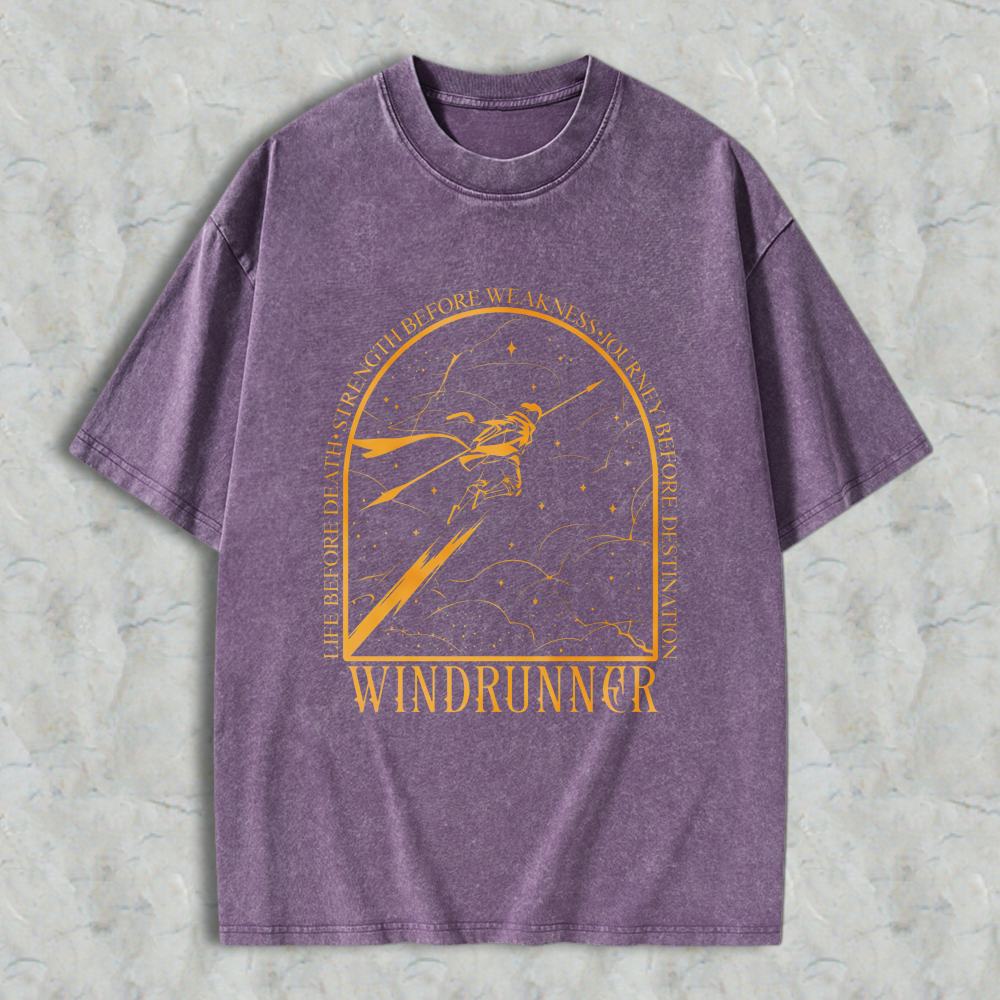 Wardrobecart Windrunner Archer Design With Inspirational Quote Unisex Washed T-shirt