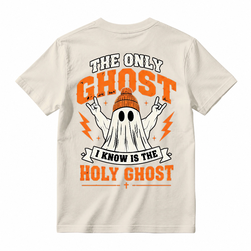 The Only Ghost I Know Is The Holy Ghost Funny Christian Halloween Graphic Tee