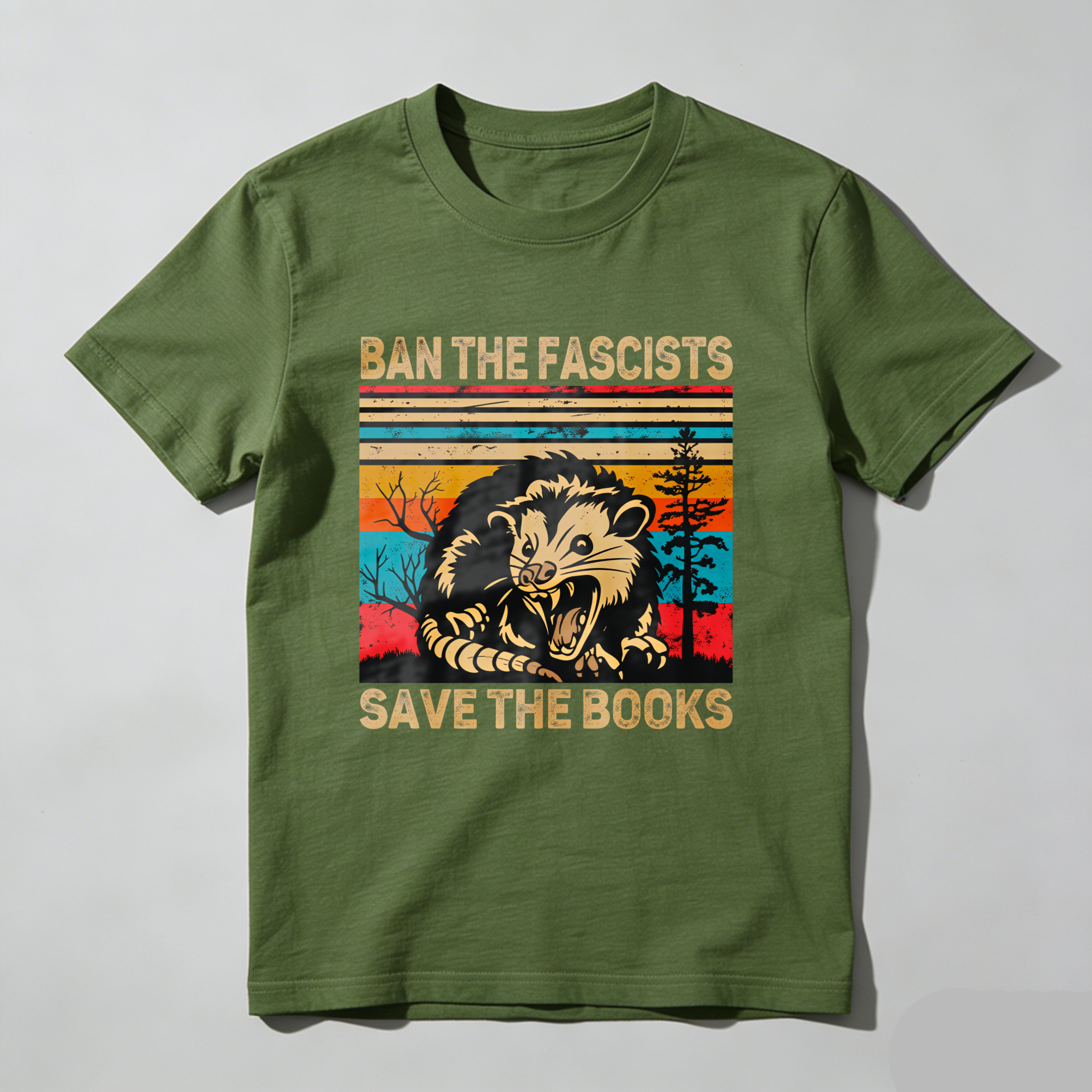 Wardrobecart Ban The Fascists Save The Books Tshirt