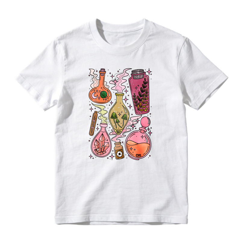 Magical Potion Bottles With Plants And Crystals, Unisex Classic T-shirt