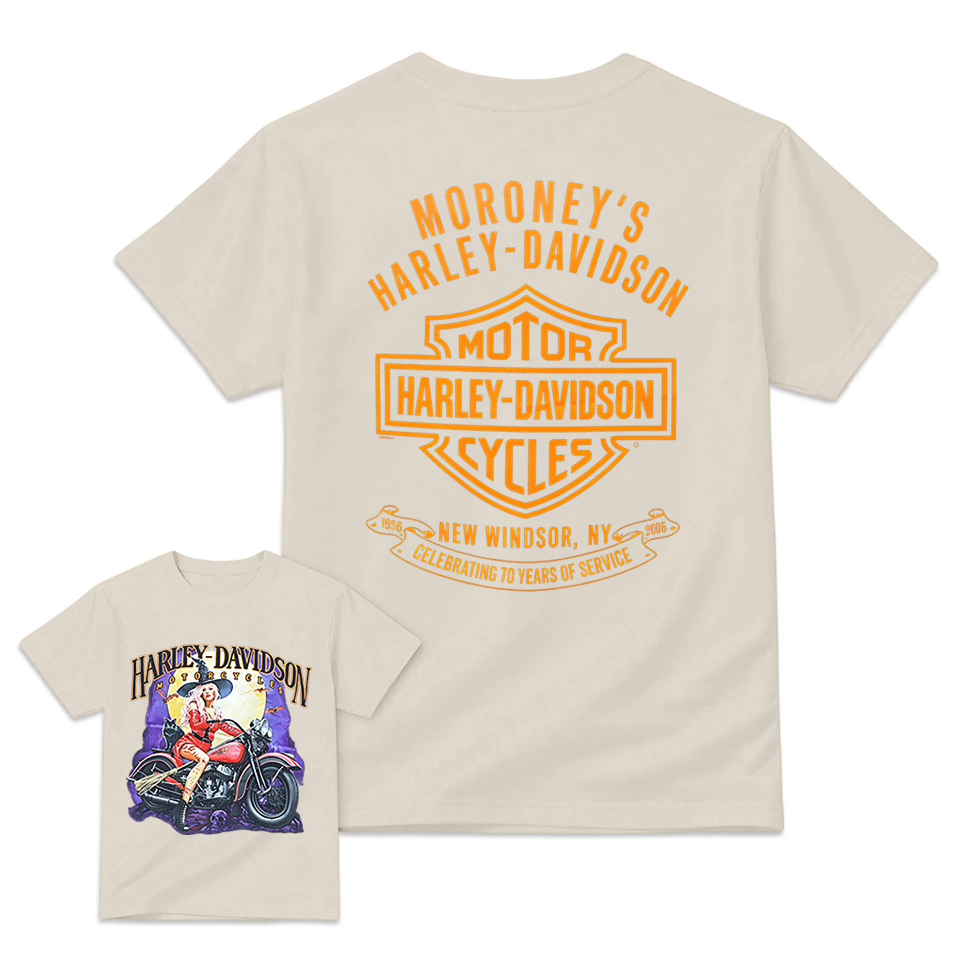 Harley-Davidson Witch Biker Graphic T-Shirt – Halloween Retro Motorcycle Tee