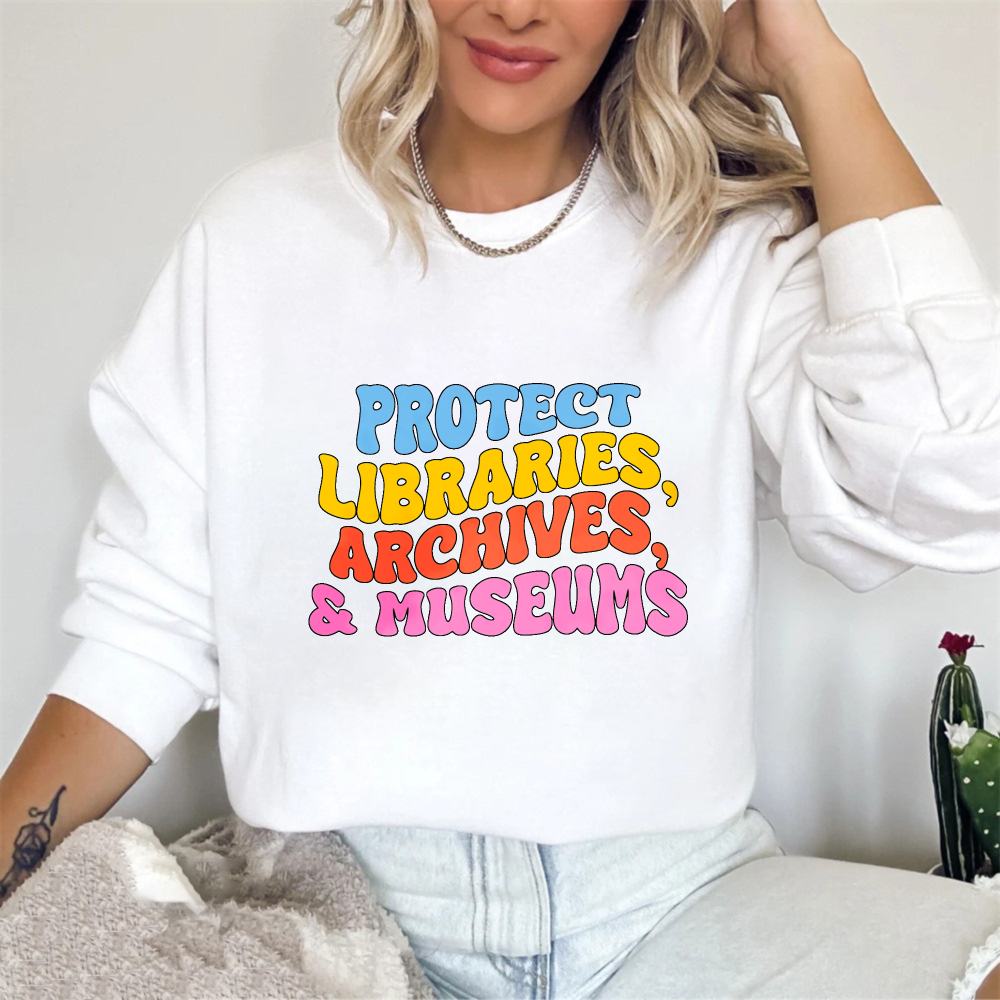 Wardrobecart Protect Libraries Archives And Museums Unisex Classic Sweatshirt