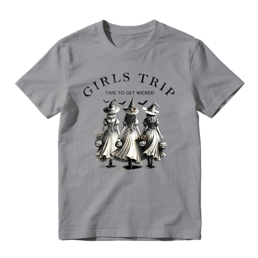 Girls Trip Time To Get Wicked Three Witches Halloween Unisex Classic T-shirt