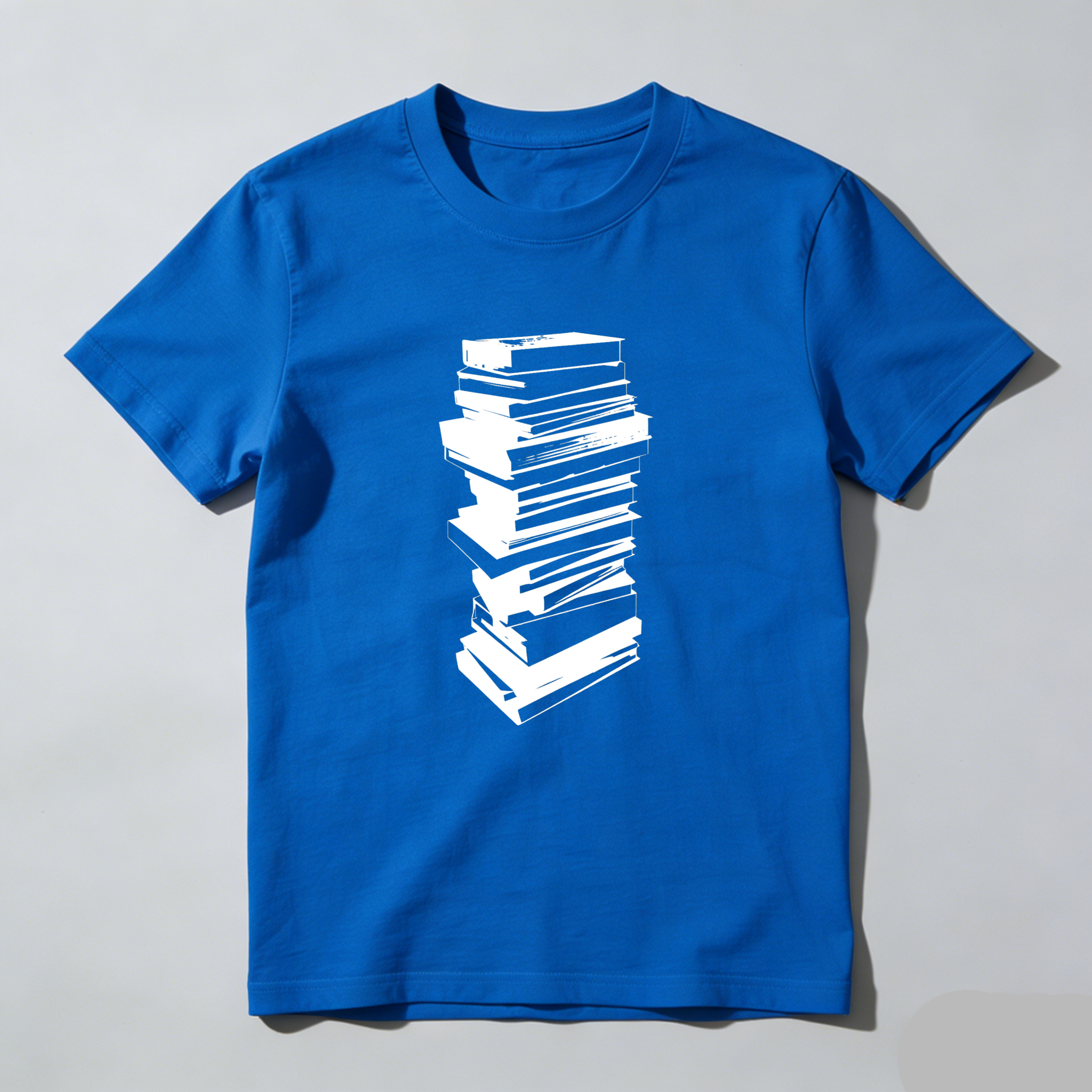Wardrobecart Stacked Books Graphic Design Print Tshirt