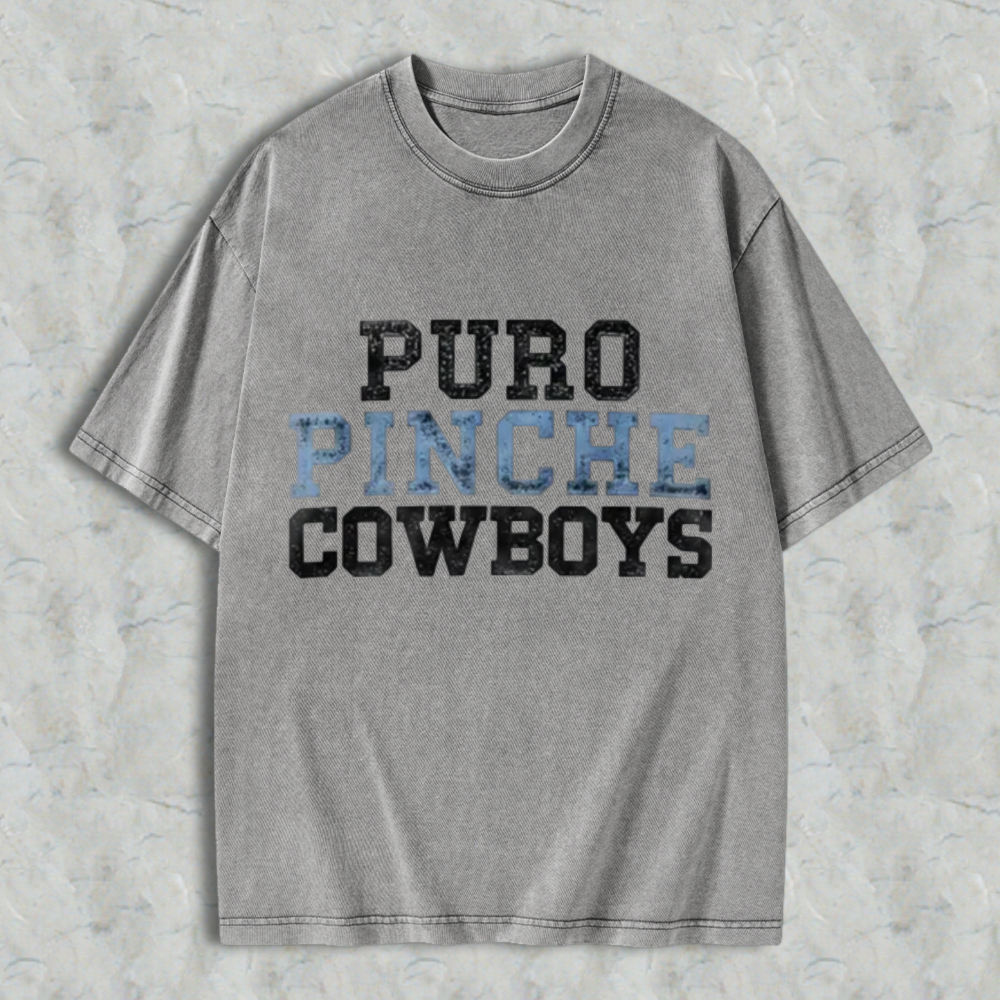 Puro Pinche Cowboys Men's Washed T-shirt