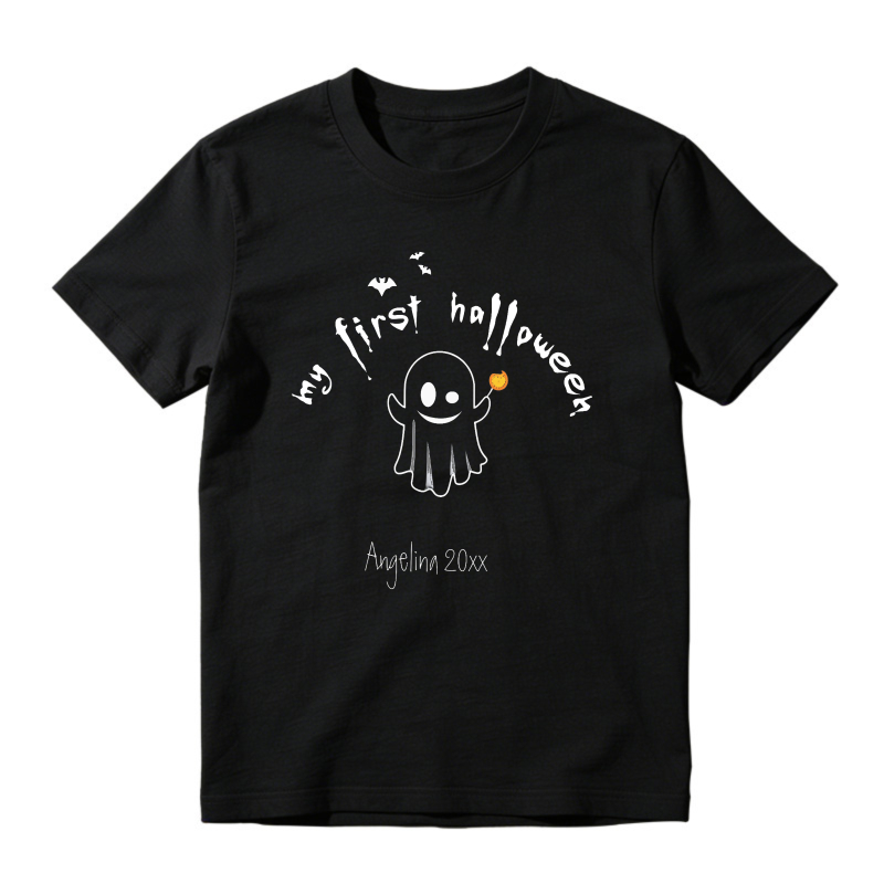 My First Halloween Cute Ghost With Pumpkin Unisex Classic T Shirt