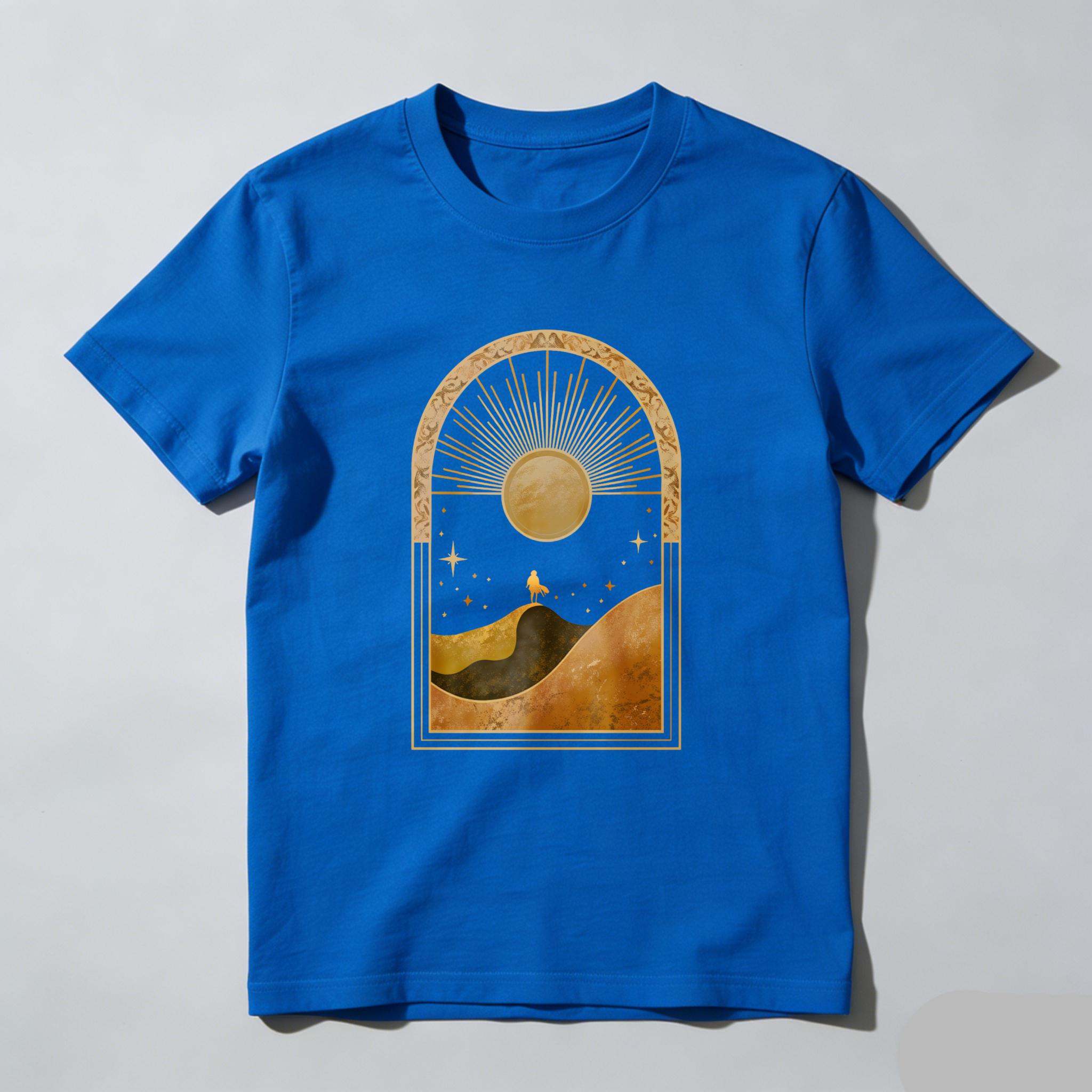 Wardrobecart Sunset Landscape With Stars And Camel Tshirt