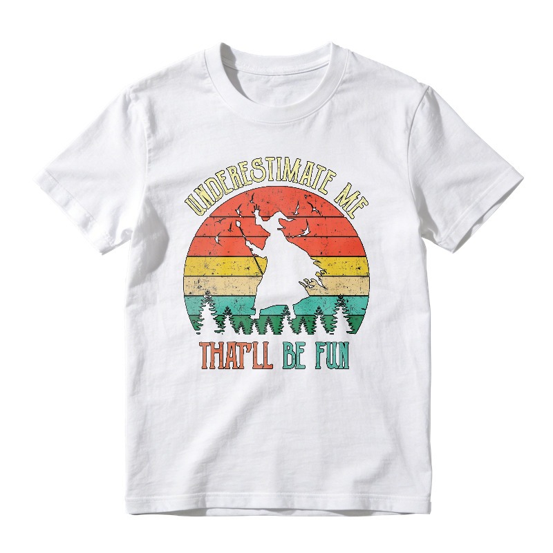Underestimate Me Thatll Be Fun Bigfoot Sasquatch Vintage Sunset Retro Unisex Classic T-shirt