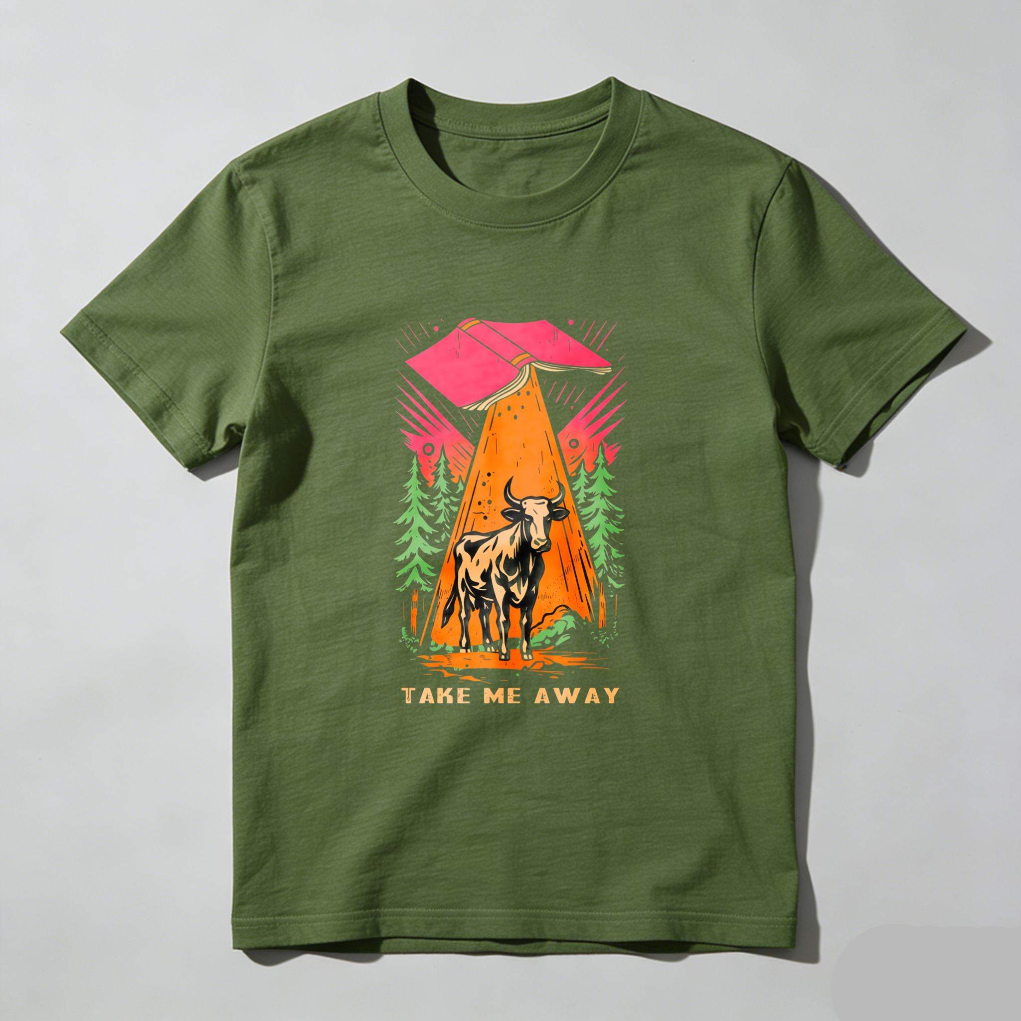 Wardrobecart Mountain Bull Forest Sunset Adventure Take Me Away Tshirt