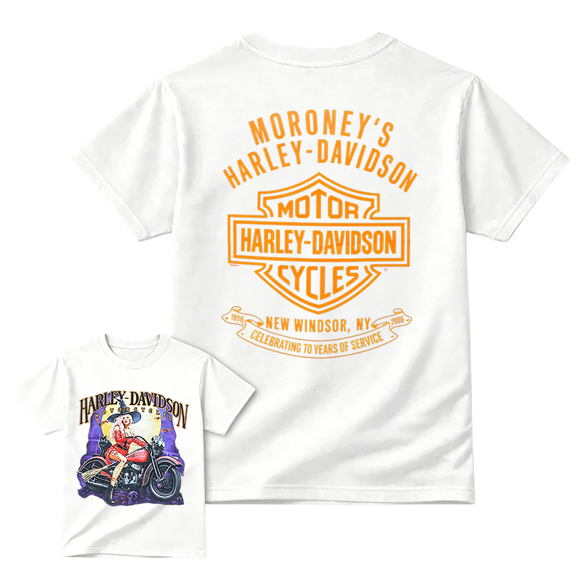 Harley-Davidson Witch Biker Graphic T-Shirt – Halloween Retro Motorcycle Tee
