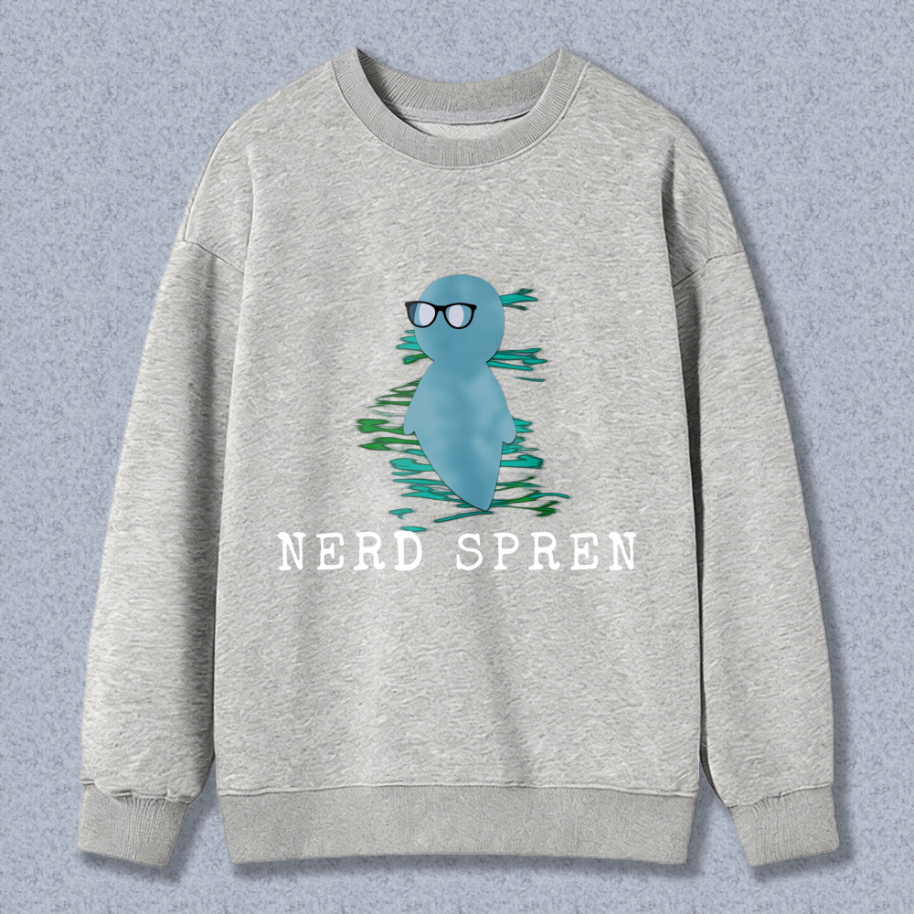 Wardrobecart Nerd Duck With Glasses And Water Ripple Pattern Unisex Classic Sweatshirt
