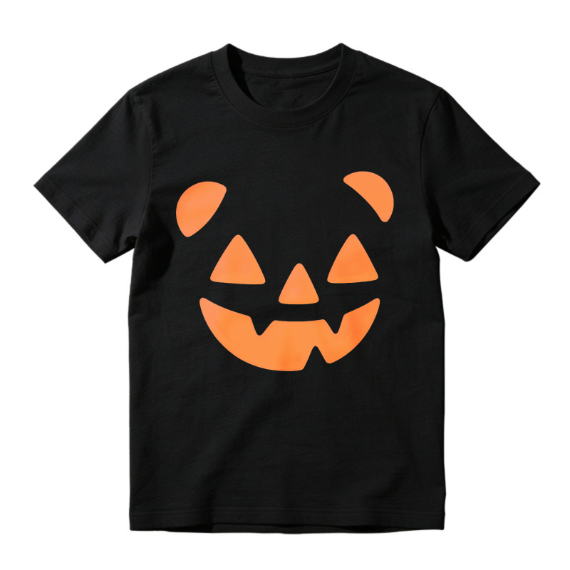 Orange Pumpkin Face Halloween Unisex Classic T-shirt