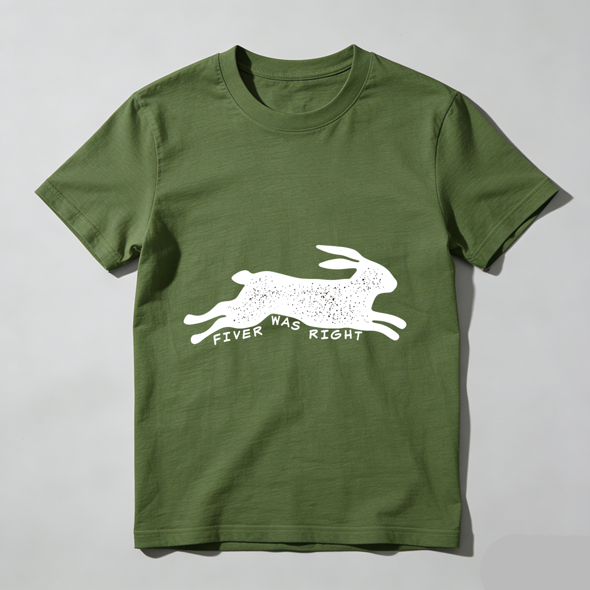 Wardrobecart Fiver Was Right Rabbit Print Tshirt