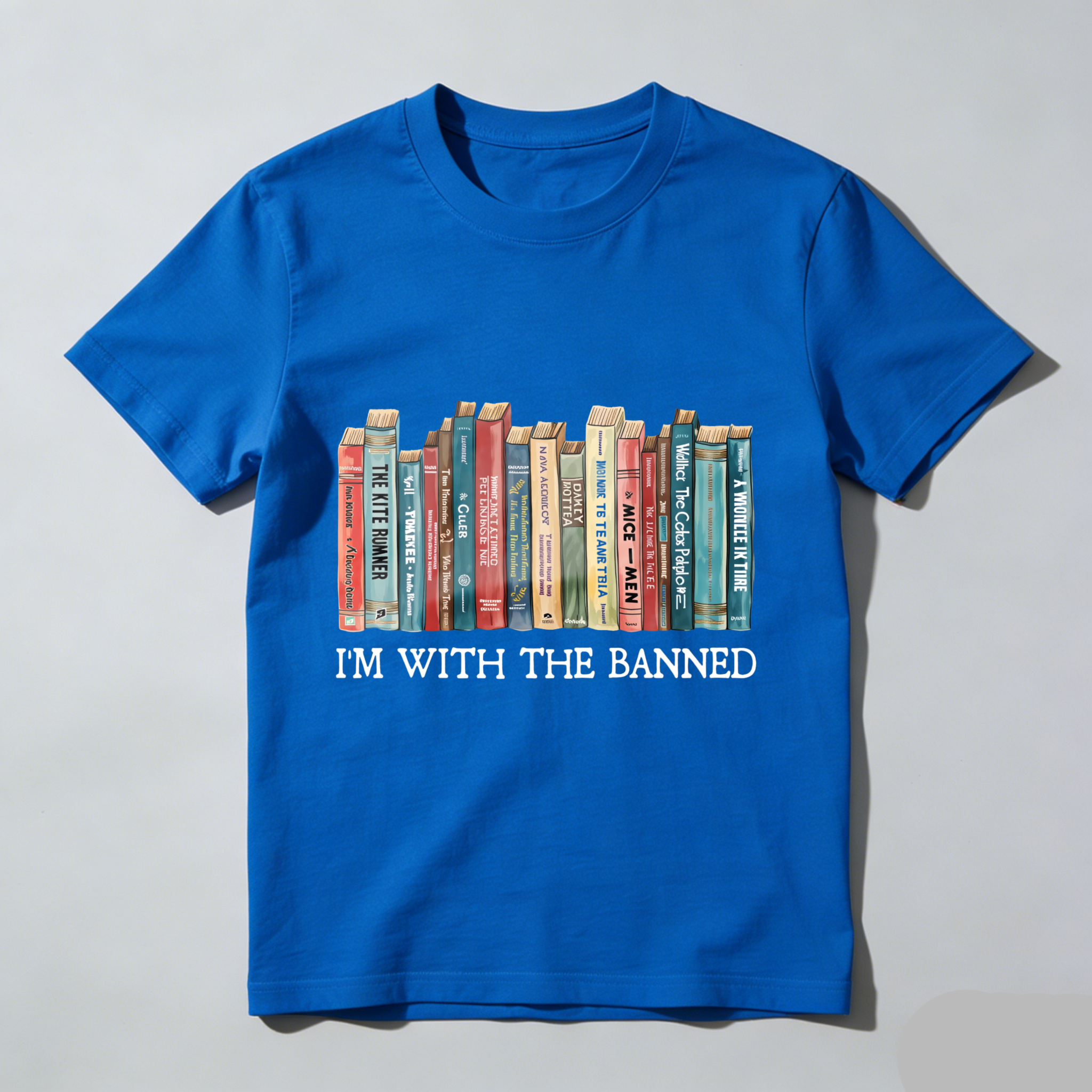 Wardrobecart I'm With The Banned Book Spine Design Tshirt