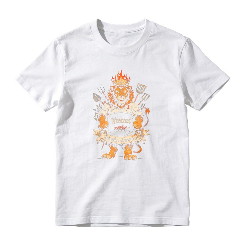Lion Chef With Crown And Grill Tools Weekend Smoke Session Unisex Classic T-shirt