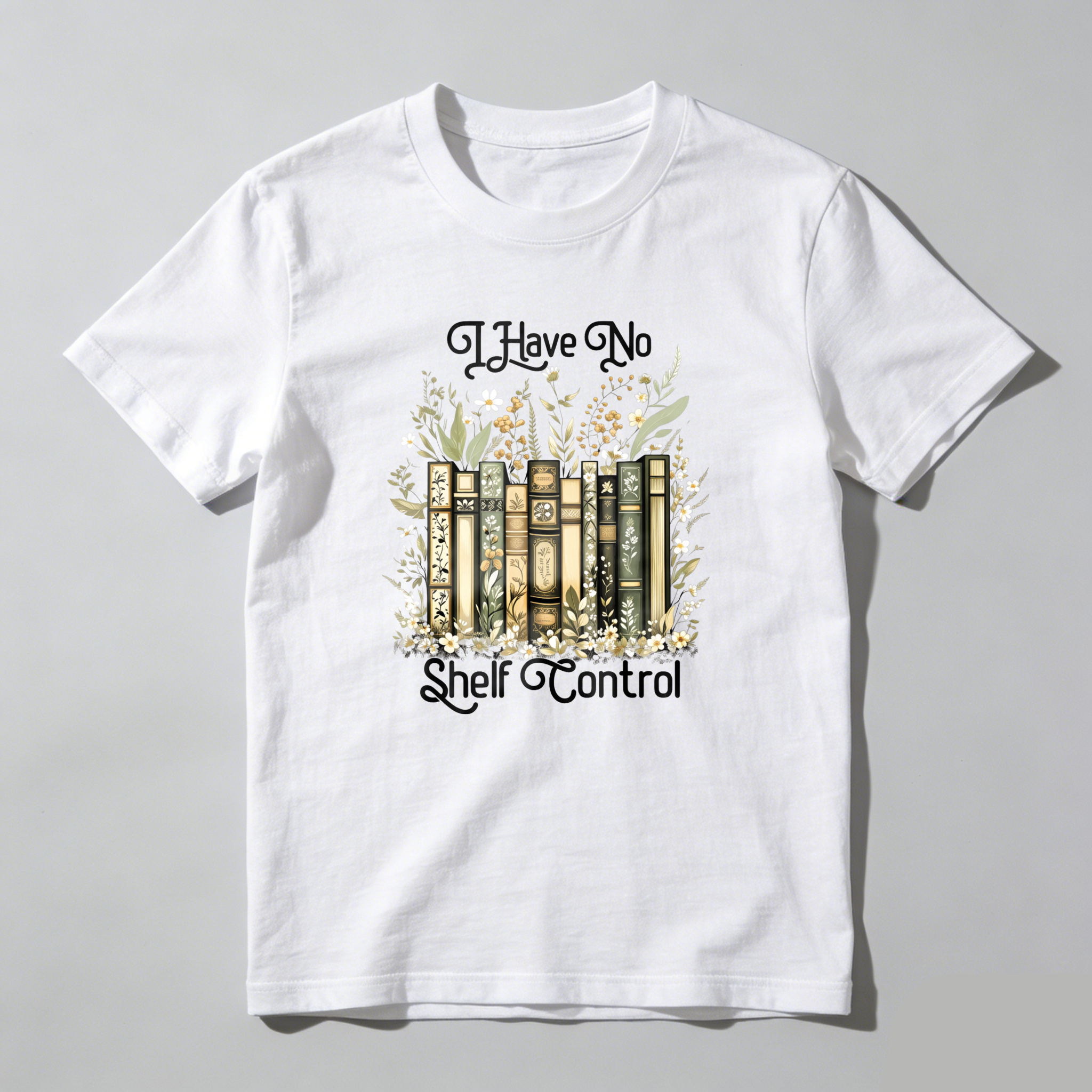 Wardrobecart Books Flowers Leaves Nature Garden Reading Magic Control Tshirt
