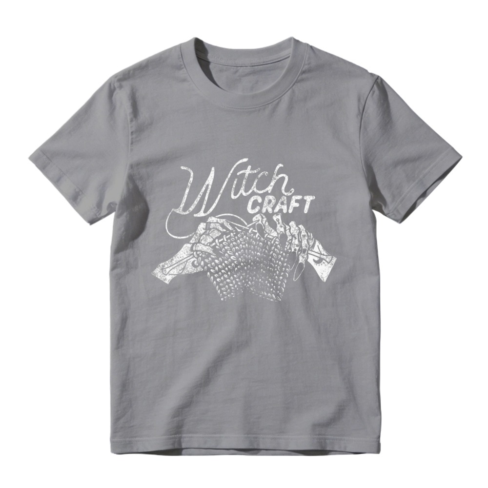 Witch Craft Typography With Hands Holding Woven Basket Graphic T-shirt