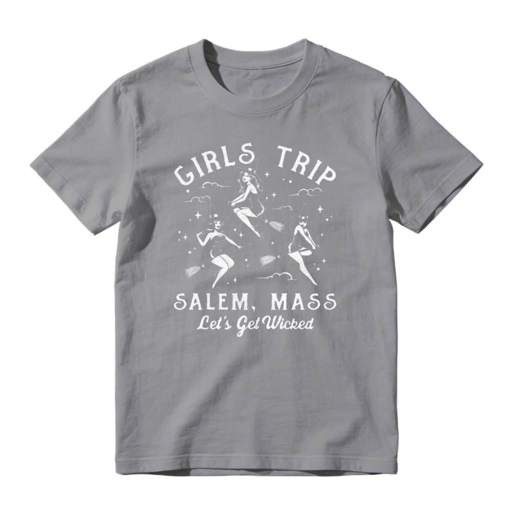 Girls Trip Salem Mass Lets Get Wicked Witch Flying T-shirt