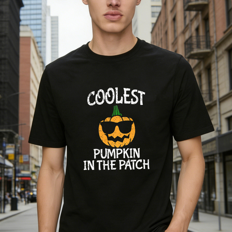 Coolest Pumpkin In The Patch Funny Halloween Sunglasses Jack O Lantern Unisex Classic T-shirt