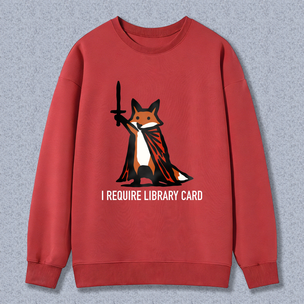 Wardrobecart Fox With Sword And Cape Unisex Classic Sweatshirt