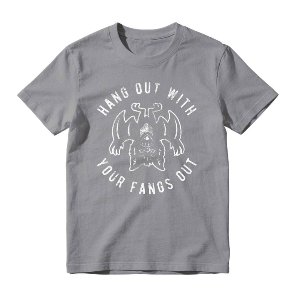 Hang Out With Your Fangs Out Vampire Bat Skeleton Graphic T-shirt